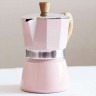 Гейзерная кофеварка Gnali Zani VENEZIA розовая на 3 чашки (120 мл)