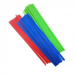 Палочки пластиковые для сахарной ваты, L=370мм, D=5мм (цветной микс) 